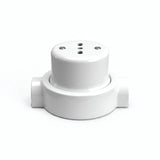 Kit presa a parete e base in porcellana — Italiana 2P+T 10/16 A / Bianco / 2 uscite in linea