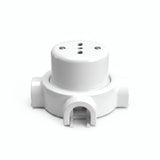 Kit presa a parete e base in porcellana — Italiana 2P+T 10/16 A / Bianco / 3 uscite