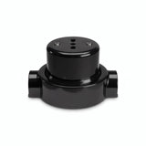 Kit presa a parete e base in porcellana — Italiana 2P+T 10/16 A / Nero / 2 uscite in linea