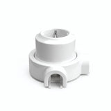 Kit presa a parete e base in porcellana — Schuko 2P+T 16 A / Bianco / 2 uscite