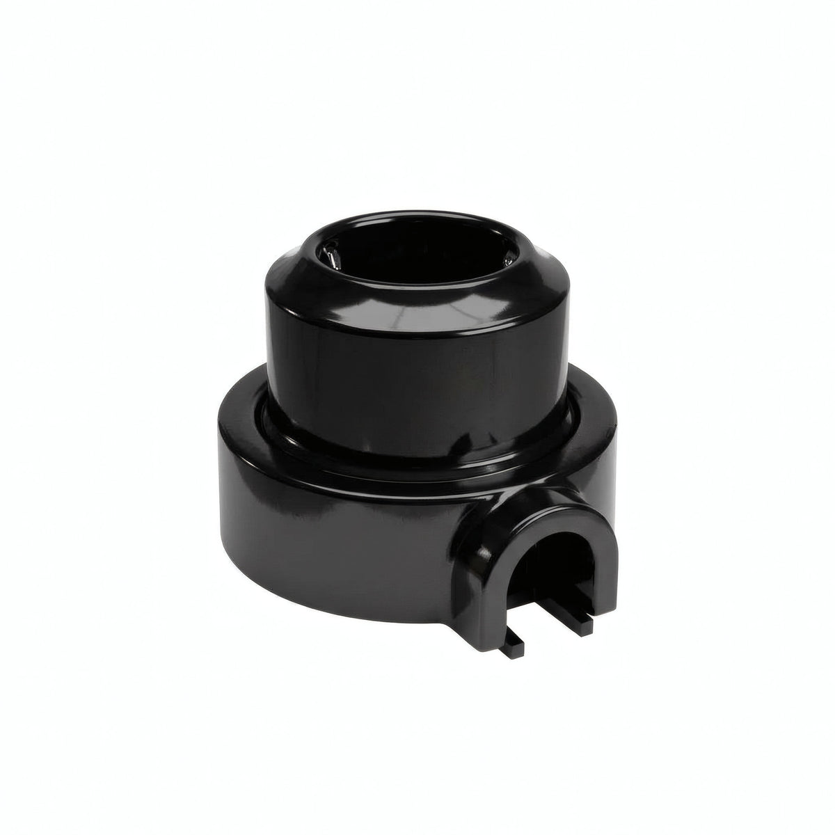Kit presa a parete e base in porcellana — Schuko 2P+T 16 A / Nero / 1 uscita