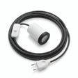 Mini faretto GU10 con spina, finitura bianco opaco
