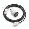 Mini faretto GU10 con spina, finitura bianco opaco