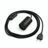 Mini faretto GU10 con spina, finitura nera