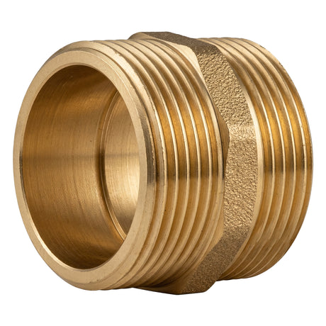 Nipplo uguale maschio-maschio in ottone CW617N BSP - vista isometrica