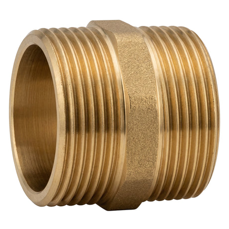 Nipplo uguale maschio-maschio in ottone CW617N BSP - vista frontale