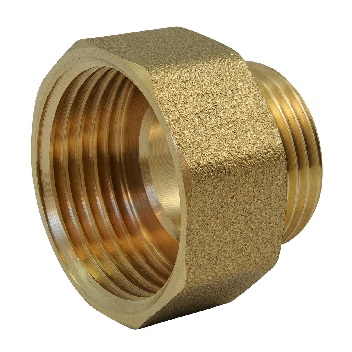 Nipplo ridotto femmina-maschio in ottone CW617N BSP - vista isometrica 3/4