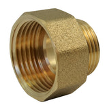 Nipplo ridotto femmina-maschio in ottone CW617N BSP - vista isometrica 3/4