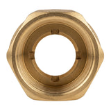 Manicotto ridotto femmina-femmina in ottone CW617N BSP - vista frontale