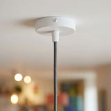 Mini rosone cilindrico in metallo, Ø 83 mm — 1 foro centrale / Conico in termoplastica / Bianco opaco