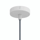 Mini rosone cilindrico in metallo, Ø 83 mm — 1 foro centrale / Conico in termoplastica / Bianco opaco
