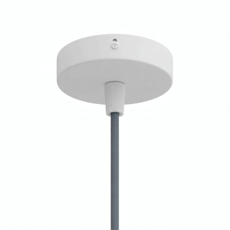 Mini rosone cilindrico in metallo, Ø 83 mm — 1 foro centrale / Conico in termoplastica / Bianco opaco