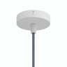 Mini rosone cilindrico in metallo, Ø 83 mm — 1 foro centrale / Conico in termoplastica / Bianco opaco
