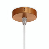 Mini rosone cilindrico in metallo, Ø 83 mm — 1 foro centrale / Conico in termoplastica / Rame satinato