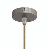 Mini rosone cilindrico in metallo, Ø 83 mm — 1 foro centrale / Conico in termoplastica / Titanio satinato