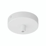 Mini rosone cilindrico in metallo, Ø 83 mm — 1 foro centrale / Cilindrico in metallo / Bianco opaco