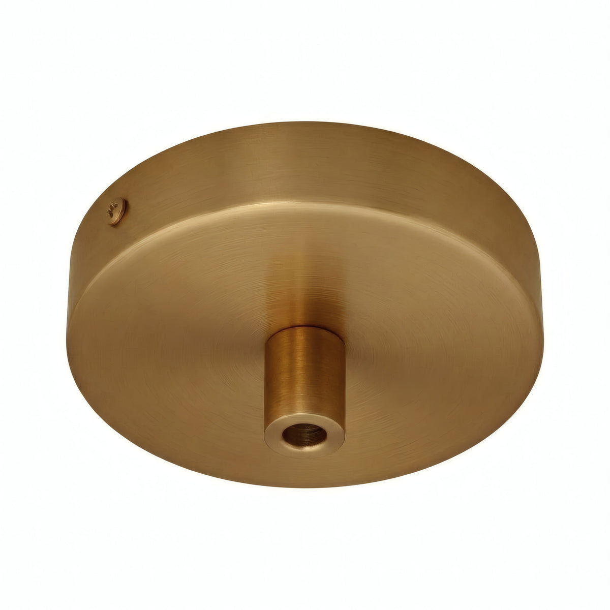 Mini rosone cilindrico in metallo, Ø 83 mm — 1 foro centrale / Cilindrico in metallo / Bronzo satinato