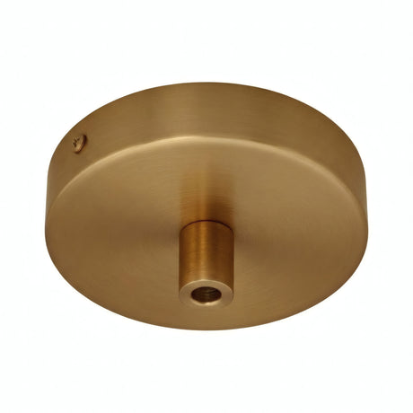 Mini rosone cilindrico in metallo, Ø 83 mm — 1 foro centrale / Cilindrico in metallo / Bronzo satinato