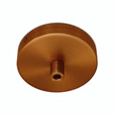 Mini rosone cilindrico in metallo, Ø 83 mm — 1 foro centrale / Cilindrico in metallo / Rame satinato