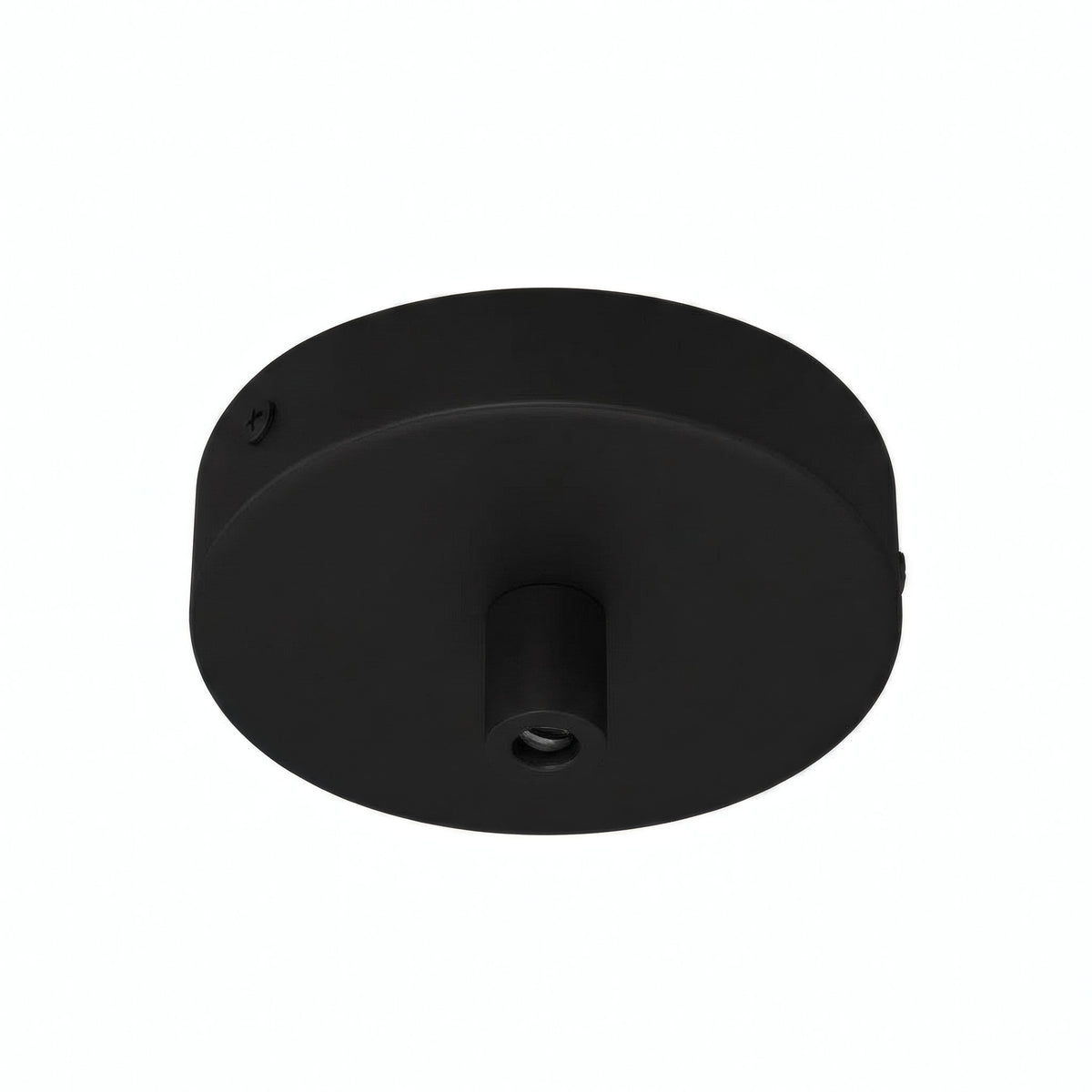 Mini rosone cilindrico in metallo, Ø 83 mm — 1 foro centrale / Cilindrico in metallo / Nero