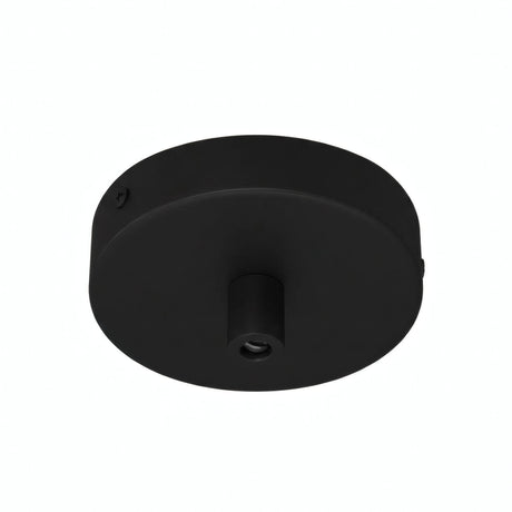 Mini rosone cilindrico in metallo, Ø 83 mm — 1 foro centrale / Cilindrico in metallo / Nero