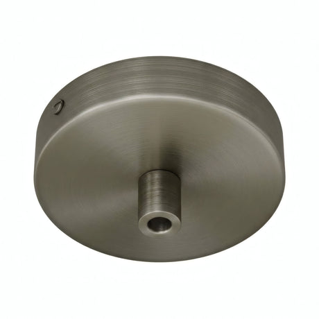 Mini rosone cilindrico in metallo, Ø 83 mm — 1 foro centrale / Cilindrico in metallo / Titanio satinato