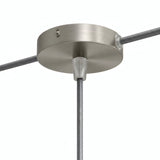 Mini rosone cilindrico in metallo, Ø 83 mm — 1 foro centrale e 2 laterali / Conico in termoplastica / Titanio satinato