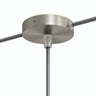 Mini rosone cilindrico in metallo, Ø 83 mm — 1 foro centrale e 2 laterali / Conico in termoplastica / Titanio satinato