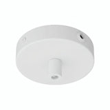 Mini rosone cilindrico in metallo, Ø 83 mm — 1 foro centrale e 2 laterali / Cilindrico in metallo / Bianco opaco