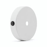 Mini rosone cilindrico in metallo con interruttore, Ø 83 mm — Bianco opaco