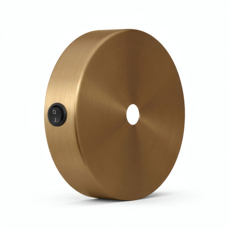 Mini rosone cilindrico in metallo con interruttore, Ø 83 mm — Bronzo satinato