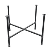 Base per tavolo da pranzo, gambe a croce, ghisa e acciaio Ø 34 mm, 116 × 116 cm, altezza 75 cm