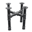Base per tavolino, gambe a croce, ghisa e acciaio Ø 34 mm, 36 × 36 cm, altezza 32 cm