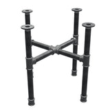 Base per tavolino, gambe a croce, ghisa e acciaio Ø 34 mm, 56 × 56 cm, altezza 52 cm