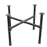 Base per tavolino, gambe a croce, ghisa e acciaio Ø 34 mm, 76 × 76 cm, altezza 52 cm