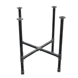 Base per tavolo da pranzo, gambe a croce, ghisa e acciaio Ø 34 mm, 76 × 76 cm, altezza 75 cm