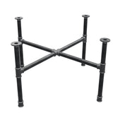 Base per tavolino, gambe a croce, ghisa e acciaio Ø 34 mm, 96 × 96 cm, altezza 52 cm