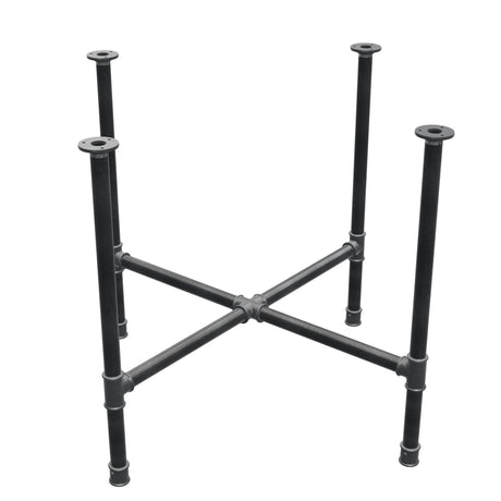 Base per tavolo da pranzo, gambe a croce, ghisa e acciaio Ø 34 mm, 96 × 96 cm, altezza 75 cm