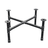 Base per tavolino, gambe a croce, ghisa e acciaio Ø 42 mm, 101 × 101 cm, altezza 44 cm