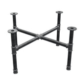 Base per tavolino, gambe a croce, ghisa e acciaio Ø 42 mm, 101 × 101 cm, altezza 54 cm