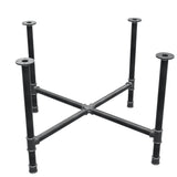 Base per tavolo da pranzo, gambe a croce, ghisa e acciaio Ø 42 mm, 121 × 121 cm, altezza 74 cm