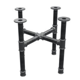Base per tavolino, gambe a croce, ghisa e acciaio Ø 42 mm, 61 × 61 cm, altezza 54 cm
