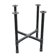 Base per tavolo da pranzo, gambe a croce, ghisa e acciaio Ø 42 mm, 71 × 71 cm, altezza 74 cm
