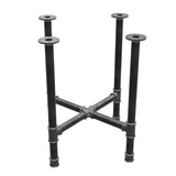 Base per tavolo da pranzo, gambe a croce, ghisa e acciaio Ø 42 mm, 71 × 71 cm, altezza 74 cm