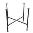 Base per tavolo da pranzo, gambe a croce, ghisa e acciaio Ø 27 mm, 95 × 95 cm, altezza 74 cm