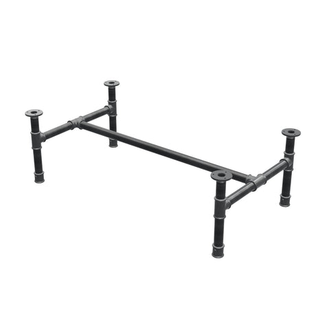 Base per tavolino, struttura a H, ghisa e acciaio Ø 34 mm, 102 × 56 cm, altezza 32 cm