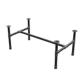 Base per tavolino, struttura a H, ghisa e acciaio Ø 34 mm, 102 × 56 cm, altezza 42 cm