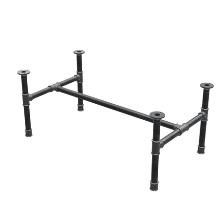 Base per tavolino, struttura a H, ghisa e acciaio Ø 34 mm, 102 × 56 cm, altezza 42 cm