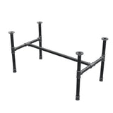 Base per tavolino, struttura a H, ghisa e acciaio Ø 34 mm, 102 × 56 cm, altezza 52 cm