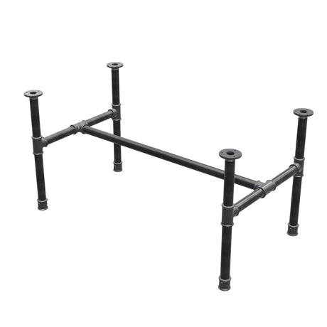 Base per tavolino, struttura a H, ghisa e acciaio Ø 34 mm, 102 × 56 cm, altezza 52 cm